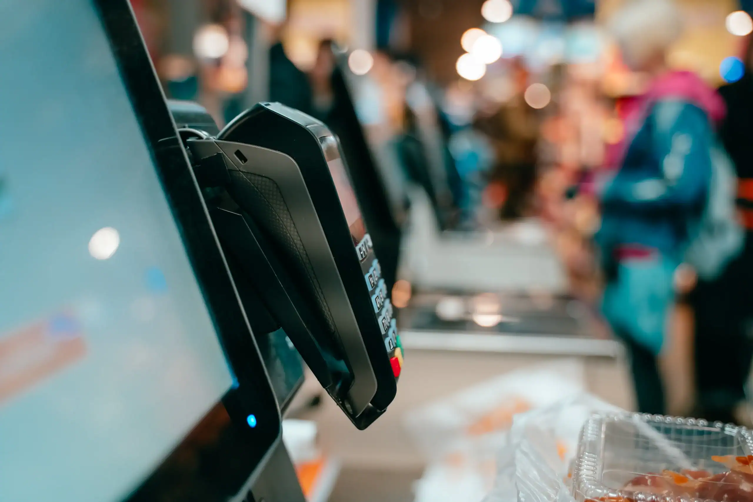 Modern POS terminal used by merchants for seamless transactions and payment processing.
