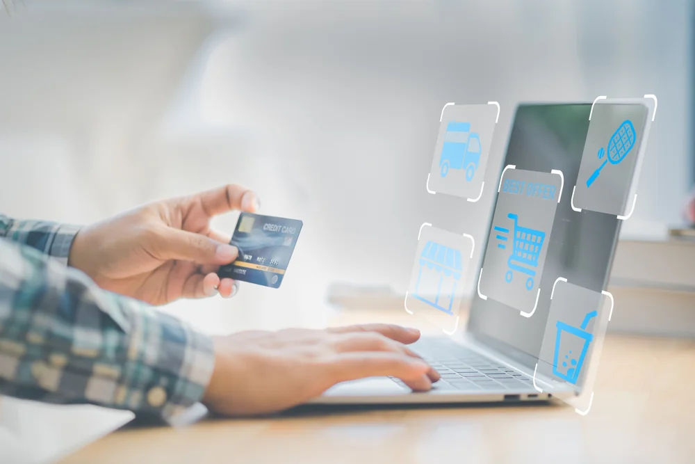 Digital shopping and payment technology for online retail businesses.